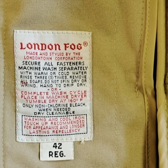 London Fog Lawrence Cinched Removable Insulated Liner Blue Sz. 42R Jacket - Picture 8 of 15